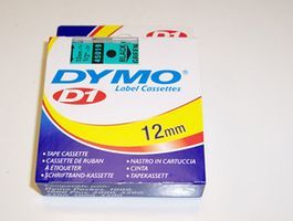 DYMO - 45019 - 标签打印带 黑字/绿底 12MM