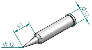 ERSA - 0102PDLF02/SB - 烙铁头 尖头 0.2MM