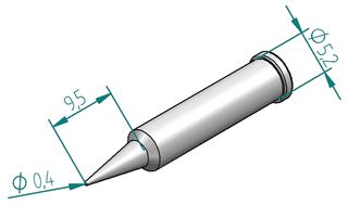 ERSA - 0102PDLF04/SB - 烙铁头 尖头 0.4MM