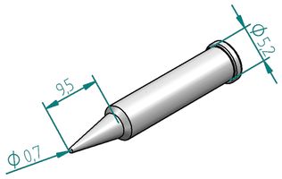 ERSA - 0102PDLF07/SB - 烙铁头 尖头 0.7MM