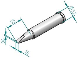 ERSA - 0102CDLF16/SB - 烙铁头 凿形头 1.6MM