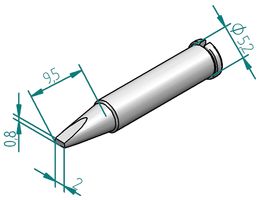 ERSA - 0102CDLF20/SB - 烙铁头 凿形头 2.0MM