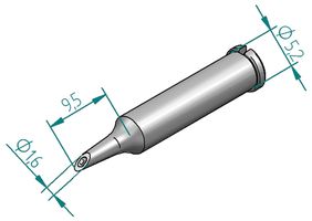 ERSA - 0102WDLF16/SB - 烙铁头 凹形头 1.6MM