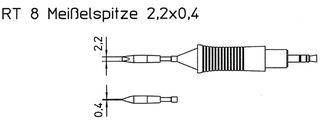 COOPER TOOLS / WELLER - RT8 - 烙铁头 凿形 RT8 2.2X0.4MM