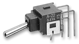 NKK SWITCHES - A22AV - 拨动开关 水平操作 双刀双掷 通-通