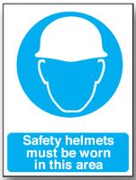 BRADY - M111D/S - 警告标志 SAFETY HELMETS MUST BE WORN(必须戴安全帽) SAV