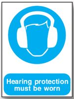 BRADY - M6ADHD - 警告标志 HEARING PROTECTION MUST BE WORN(必须戴护耳器)