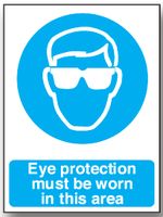 BRADY - M116D/S - 警告标志 EYE PROTECTION MUST BE WORN(必须戴护目镜)