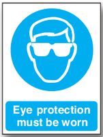 BRADY - M4ADHG - 警告标志 EYE PROTECTION MUST BE WORN(必须戴护目镜)