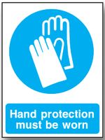 BRADY - M10ADHD - 警告标志 HAND PROTECT MUST BE WORN(必须戴保护手套) SAV