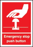 BRADY - S150T/R - 标志 EMERGENCY STOP PUSH BUTTON(紧急停止按钮) RP