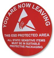 CORSTAT CONTAINERS - EXIT FLOOR SIGN UK - 静电保护区标志 出口 英语 30CM