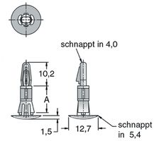 ETTINGER - 06.81.116 - 间隔柱 6.4/3.2-PA