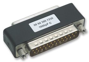 HARTING - 09 64 300 7210 - 适配器 D-sub 滤波型 47pF 25路